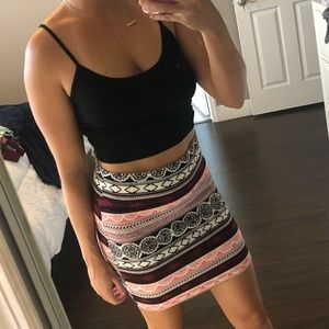 Aztec Print Midi Skirt